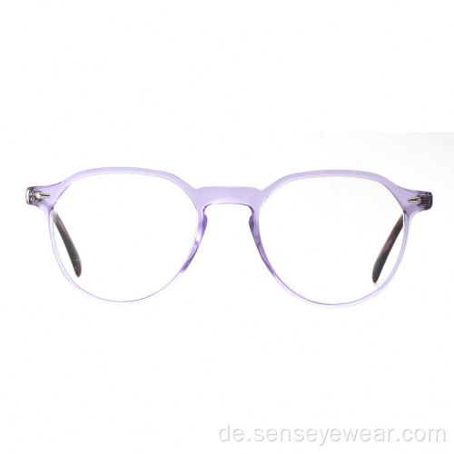 Runde Damendesigner Öko -Acetat optische Brille Rahmen